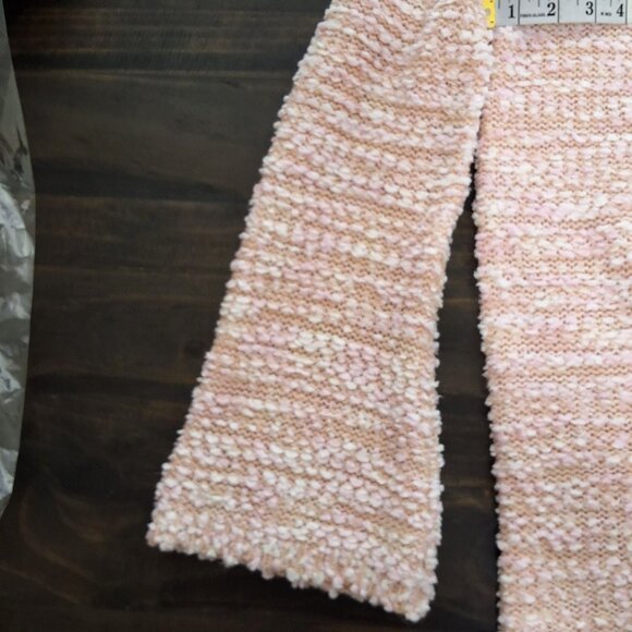 Soft Surroundings Dreamy Pink Marled Half-Zip Sweater Flare Sleeves Sz M Cozy - Picture 8 of 10